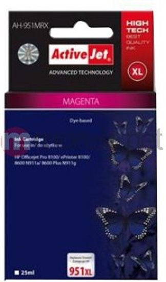 Picture of Tusz Activejet tusz AH-951MRX / CN047AE nr 951XL (magenta)