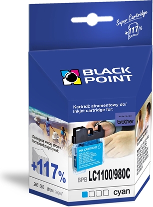 Изображение Tusz Black Point tusz BPBLC1100/980C (LC-1100C, LC-980C) Cyan