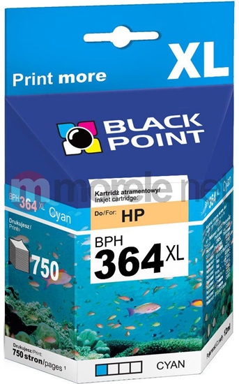 Изображение Tusz Black Point tusz BPH364XLC / CB323EE nr 364XL (cyan)