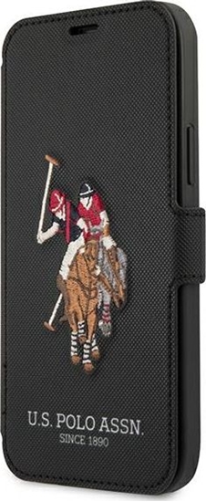 Picture of U.S. Polo Assn US Polo USFLBKP12LPUGFLBK iPhone 12 Pro Max 6,7" czarny/black book Polo Embroidery Collection