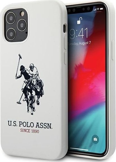 Picture of U.S. Polo Assn US Polo USHCP12LSLHRWH iPhone 12 Pro Max 6,7 biay/white Silicone Collection