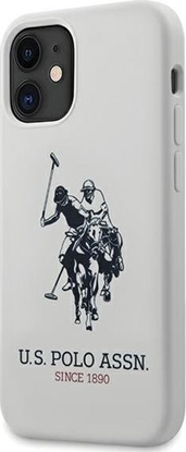 Attēls no U.S. Polo Assn US Polo USHCP12SSLHRWH iPhone 12 mini 5,4 biay/white Silicone Collection