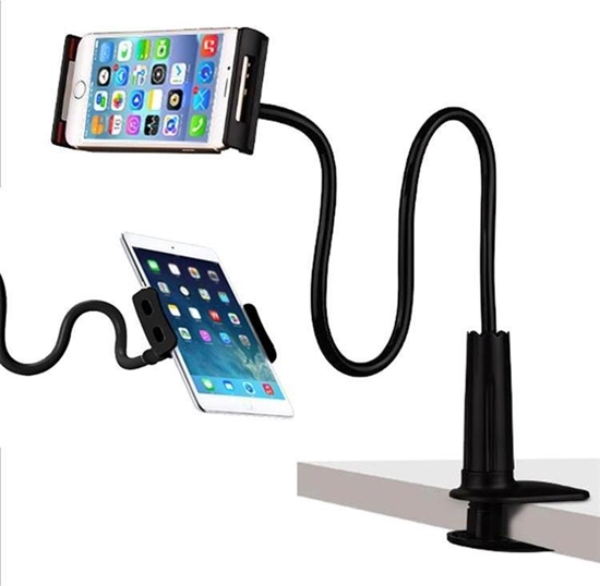 Изображение Uchwyt Aptel UCHWYT NA TELEFON TABLET od 3,5" do 10,5" elastyczny statyw czarny AP1U