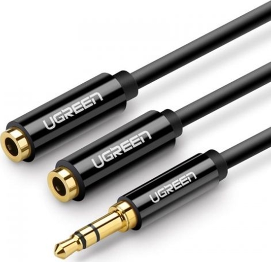Изображение Kabel Ugreen Jack 3.5mm - Jack 3.5mm x2 czarny (20816)