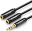 Изображение Kabel Ugreen Jack 3.5mm - Jack 3.5mm x2 czarny (20816)
