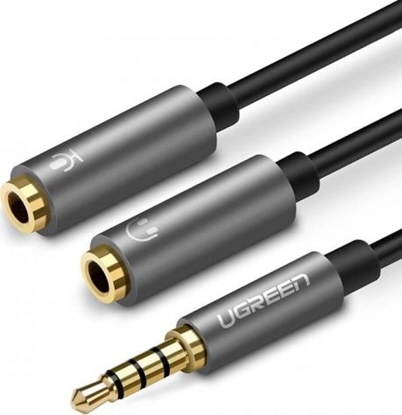 Изображение Kabel Ugreen Jack 3.5mm - Jack 3.5mm x2 czarny (30619)