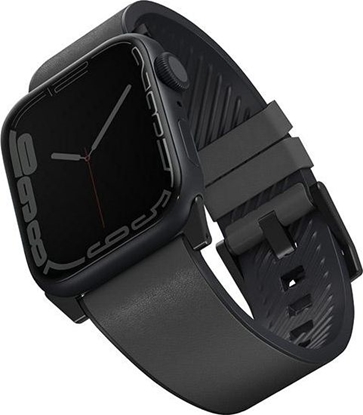 Изображение Uniq Pasek UNIQ Straden Apple Watch 4/5/6/7/SE 44/45mm Leather Hybrid Strap grey/szary