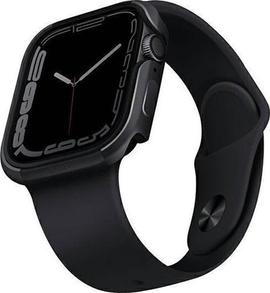 Picture of Uniq UNIQ etui Valencia Apple Watch Series 4/5/6/7/SE 45/44mm. grafitowy/graphite
