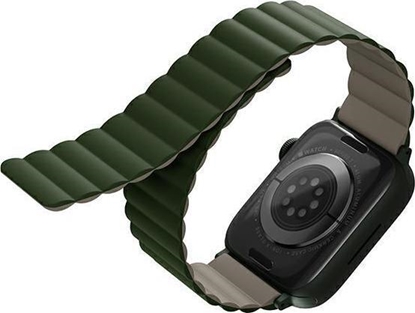 Picture of Uniq UNIQ pasek Revix Apple Watch Series 4/5/6/7/SE 44/45mm. Reversible Magnetic zielony-ciemnoszary/green-taupe