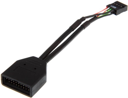 Attēls no USB 19 pin - USB 9 pin, 0.15m, Czarny (ZUUS-173)