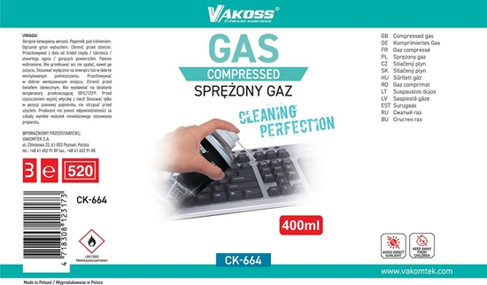 Picture of Vakoss Sprone powietrze do usuwania kurzu 400 ml (CK-664)
