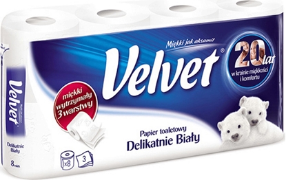 Picture of Velvet delikatnie biay papier toaletowy 8 rolek