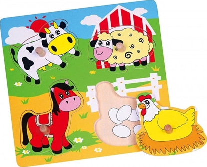 Picture of Viga Drewniane Puzzle Farma Ukadanka Niespodzianka Viga Toys