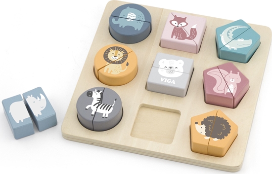 Picture of Viga Viga 44012 PolarB Ukadanka 2w1 Puzzle - ksztaty
