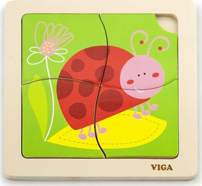 Picture of Viga Viga 50140 Puzzle na podkładce - biedronka