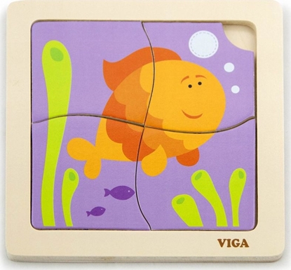 Attēls no Viga Viga 50144 Puzzle na podkładce - rybka