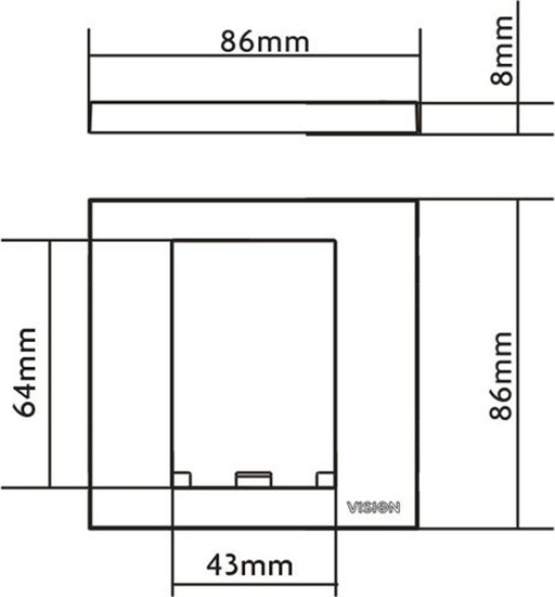 Picture of Vision Techconnect 3 Ramka 2 sloty (3446602)