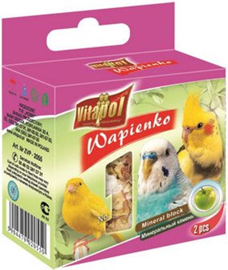 Изображение Vitapol Kostka wapienna jabkowa dla ptaków Vitapol 35g