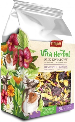 Attēls no Vitapol Vita Herbal dla gryzoni i królika, mix kwiatowy, 50g