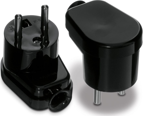 Picture of Volteo WTYCZKA KTOWA ROZBIERALNA, 2P+Z, 16A, 250V CZARNA