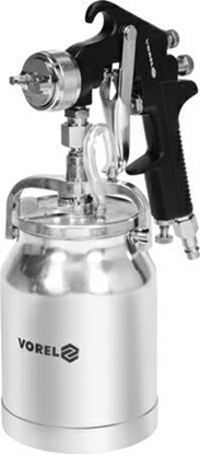 Attēls no Vorel VOREL PISTOLET LAKIERNICZY HVLP 1000ml Z DOLNY ZBIORNIKIEM 80901 T80903