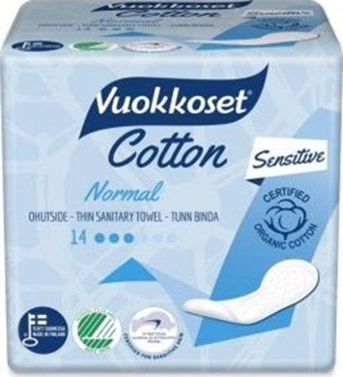 Picture of Vuokkoset Vuokkoset, COTTON, Podpaski bez Skrzydeek Normal Sensitive, 14 szt.