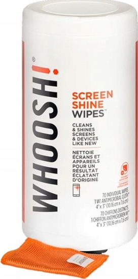 Picture of Whoosh Zestaw chusteczek nawilanych i ciereczka do czyszczenia ekranów 70 szt.