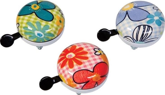 Picture of Widek Dzwonek rowerowy WIDEK ART COLLECTION FLOWER 80mm 3 kolory pudeko 6szt.