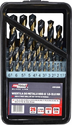 Picture of Wierto AWTools AWTOOLS WIERTO METAL HSS M2 KPL. 25szt. /1,0-13,0mm/ PREMIUM AW42005