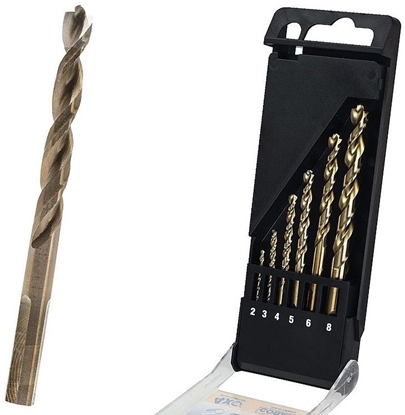 Изображение Wierto Dewalt do metalu kobaltowe walcowe 2 4 5 3 6 8mm zestaw (DT4956)