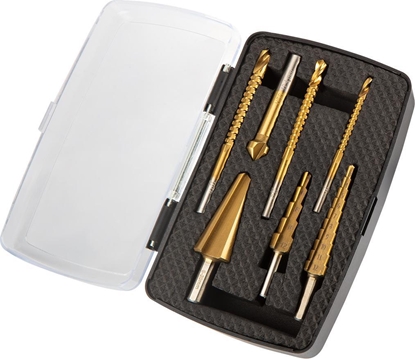 Picture of Wierto Graphite Wierta stopniowe (Wierta stopniowe, rozwiertaki, frezowierta, pogbiacz, zestaw 7 szt.)