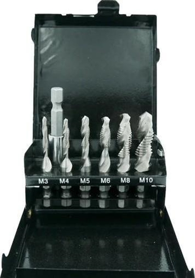 Изображение Wierto Silver WIERTA GWINTUJCE ZESTAW M3-M10 7el. /SILVER EX11535