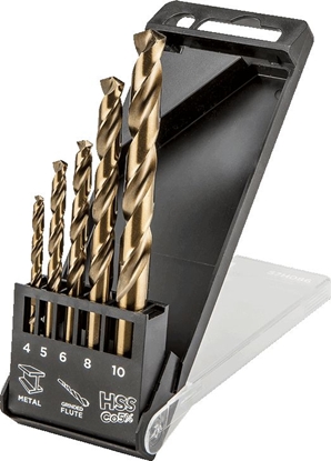 Picture of Wierto Topex do metalu kobaltowe walcowe 4 5 6 10 8mm zestaw (57H086)