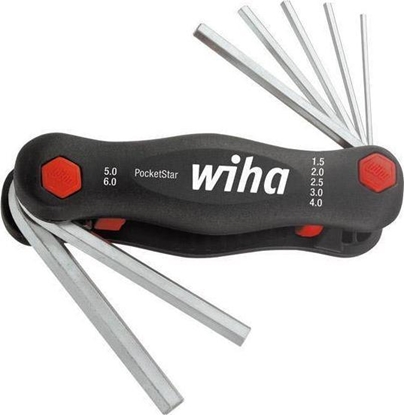 Picture of Wiha Zest.kluczy trzpien,kat. w skladanym uchwycie, PocketStar,do srub z gniaz.6-kat.7-cz.SB Wiha