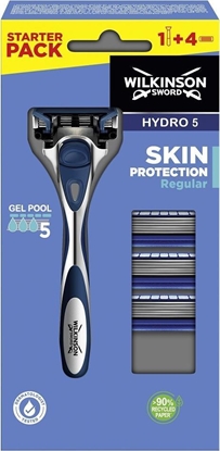 Изображение Wilkinson  Wilkinson Hydro 5 Skin Protection Regular maszynka do golenia z wymiennymi ostrzami dla mężczyzn 1szt + wkłady 4szt