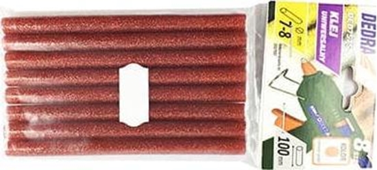 Изображение Wkady klejowe Dedra 8 mm x 100 mm czerwone 8 szt. DED7575