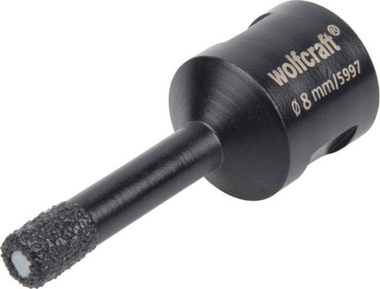 Изображение Wolfcraft Otwornica diamentowa do pytek 8 mm Wolfcraft Ceramic/M14, super szybka