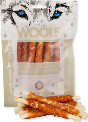 Picture of WOOLF  WOOLF 100g CHICKEN RAWHIDE TWISTER