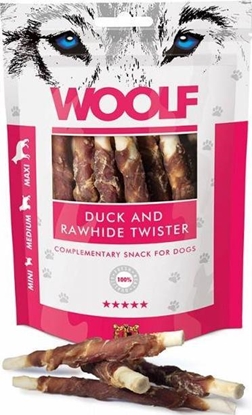 Attēls no WOOLF  Woolf Przysmak Pies 100g Duck&Rawhide Twister
