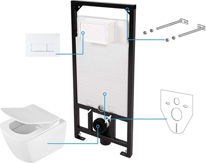 Изображение Zestaw podtynkowy Deante Anemon Zero Zestaw WC podtynkowy 6 w 1
