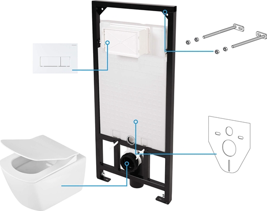 Изображение Zestaw podtynkowy Deante Anemon Zero Zestaw WC podtynkowy 6 w 1