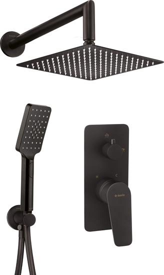 Изображение Zestaw prysznicowy Deante Deante Jasmin Komplet podtynkowy - nero