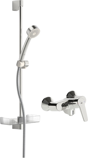 Picture of Zestaw prysznicowy Oras Saga przesuwny z bateri chrom (3966Y)