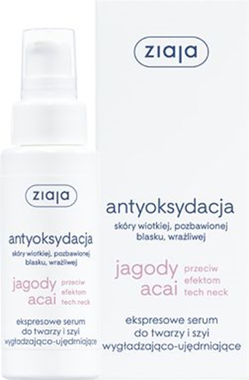Picture of Ziaja Jagody Acai Ekspresowe serum do twarzy i szyi wygadzajco-ujdrniajce 50ml