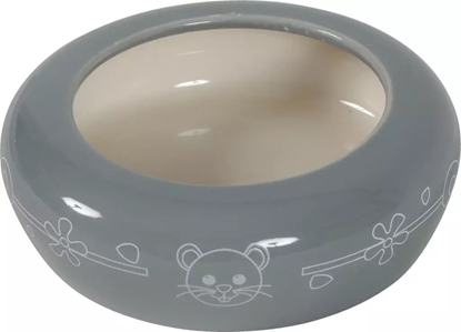 Изображение Zolux Miska ceramiczna dla gryzonia, zapobiega wydostawaniu się karmy lub wody, 200 ml kol. szary/beżowy