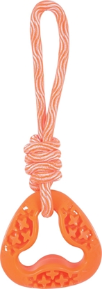 Attēls no Zolux Zabawka TPR SAMBA trójktna ze sznurem 26 cm kol. pomaraczowy