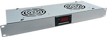 Изображение ZPAS Panel wentylacyjny 19'' 1U 2, termostat, Szary (SA-F-1U-2-T-S)