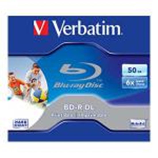 Picture of *BD-R DL 50Gb/6x Blu-rayDisc (jewel) printable Verbatim