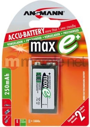 Attēls no 1 Ansmann maxE NiMH Akku 300 9V  270 mAh              5035453