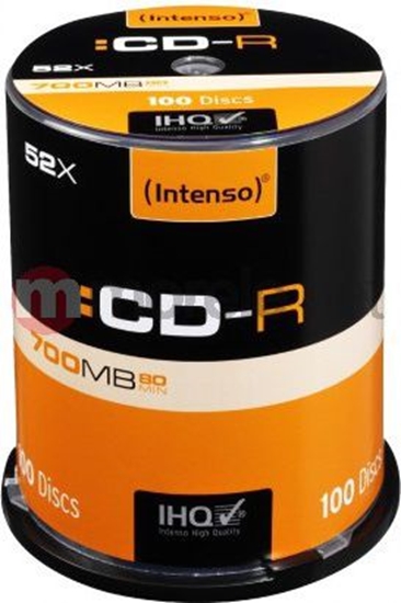 Picture of 1x100 Intenso CD-R 80 / 700MB 52x Speed, Cakebox